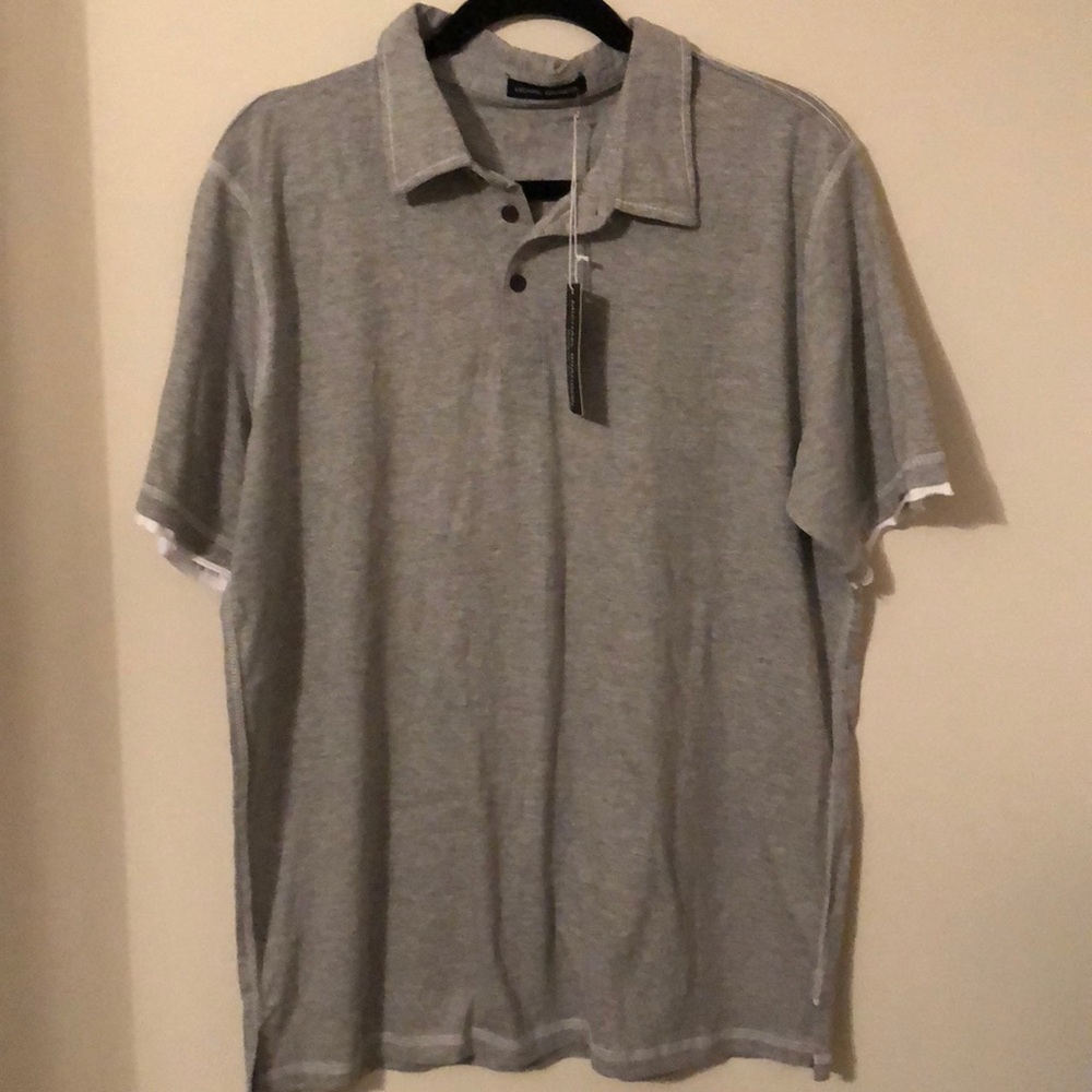 NWT Men’s Michael Brandon Grey Polo Size Large